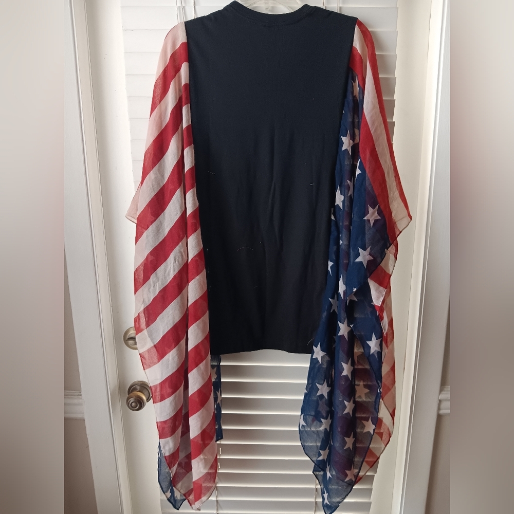 SOLD!!! Upcycled Guns N' Roses Graphic Tshirt Poncho - Picture 5 of 7